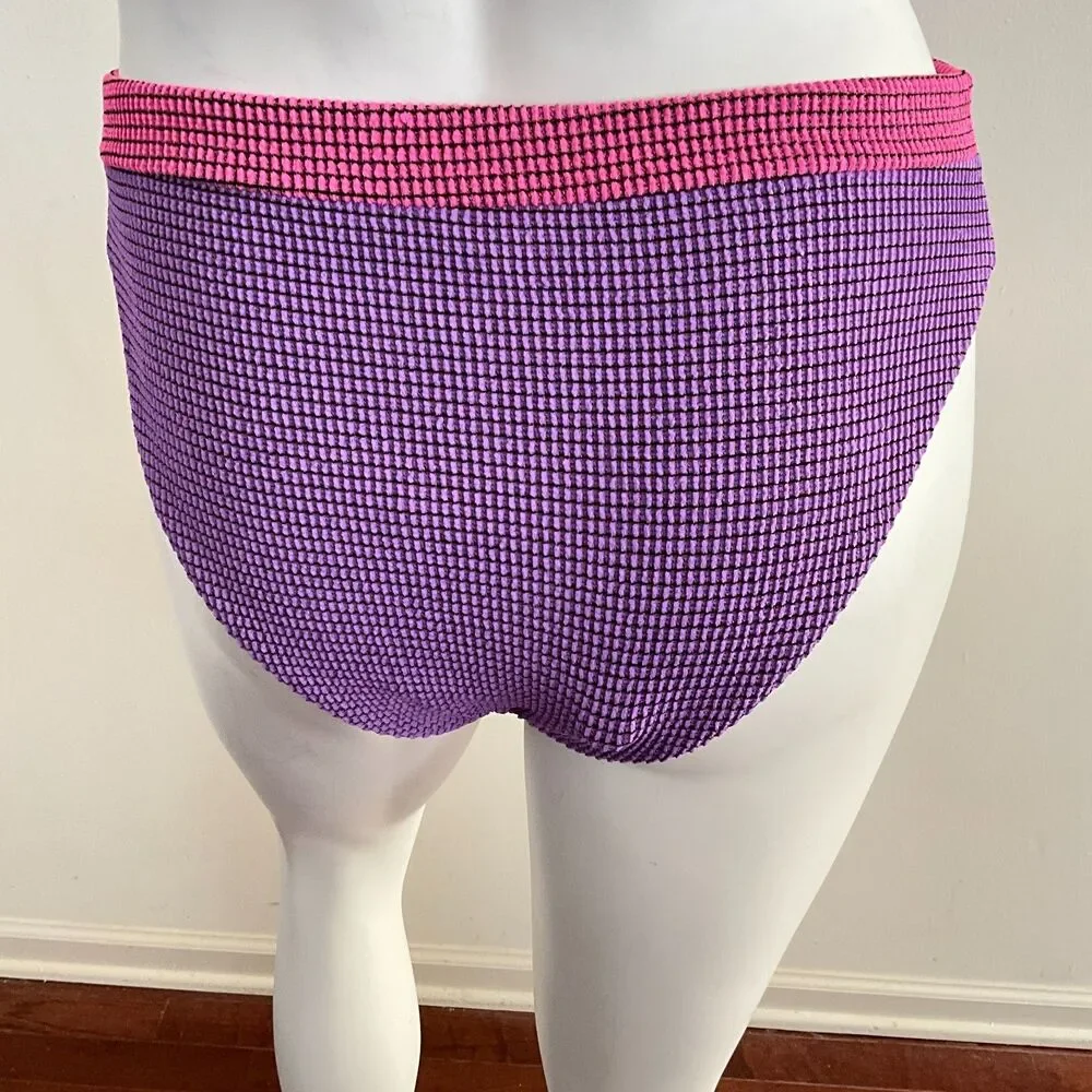 Agua Bendita Penelope Bathingsuit Bikini Bottom Purple Pink L